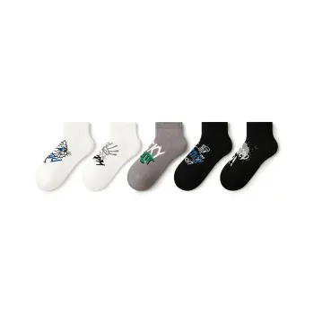 Primeet Ankle Socks Men's 5 Pack Lucky Dream