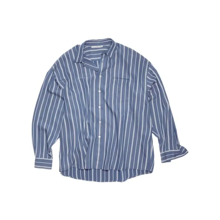 Acne Studios Logo Embroidered Striped Shirt-0