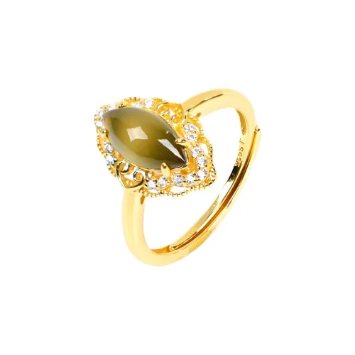 CUIYOUSHIJIA Hetian Jade Rings Jasper Women's