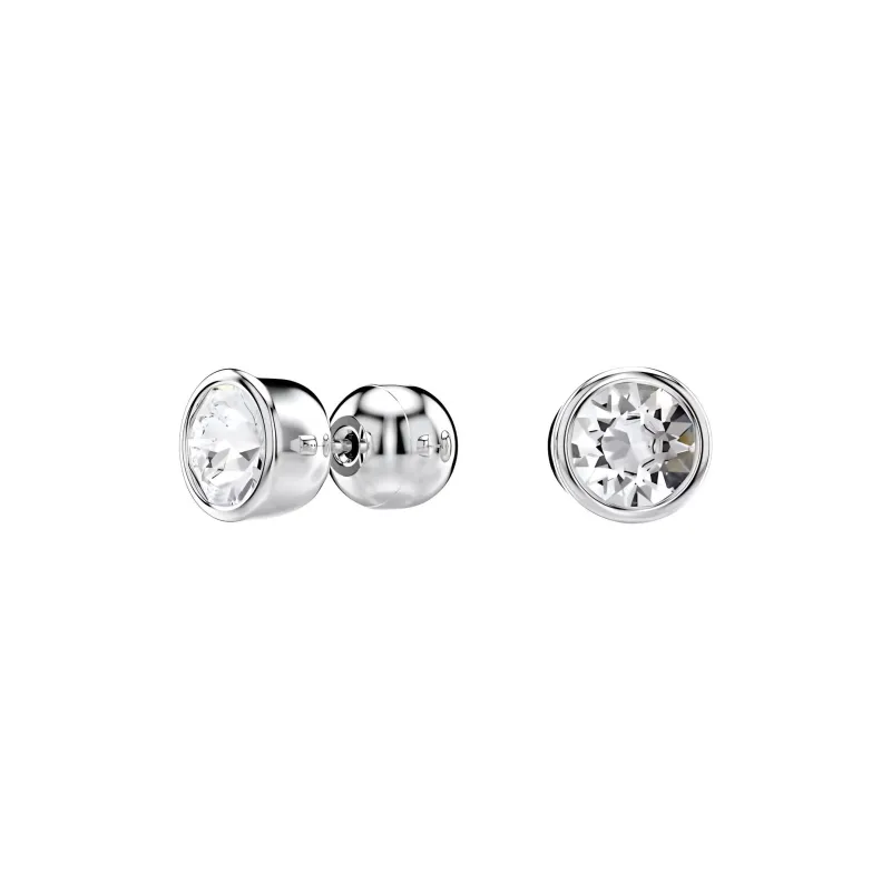 Swarovski Rhodium-Plated Stud Earrings Women's Silver-3