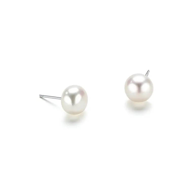 Ancient Jewelry Pearl Stud Earrings Women's-0