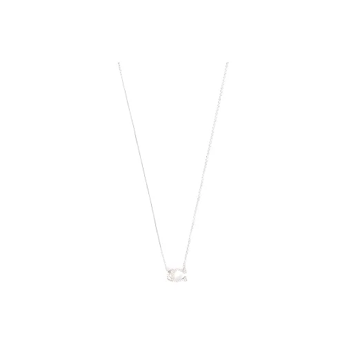 COACH Rhinestone Necklaces Women's Silver