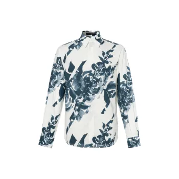 LOUIS VUITTON Long Sleeved Printed Cotton Shirt
