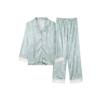 LoveEsteem Pajama Set Women's Gray Blue
