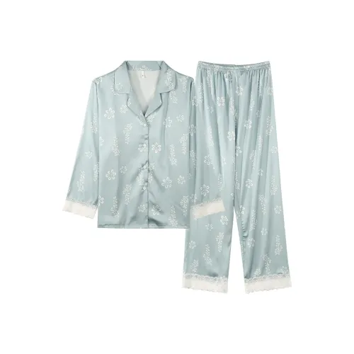 LoveEsteem Pajama Set Women's Gray Blue