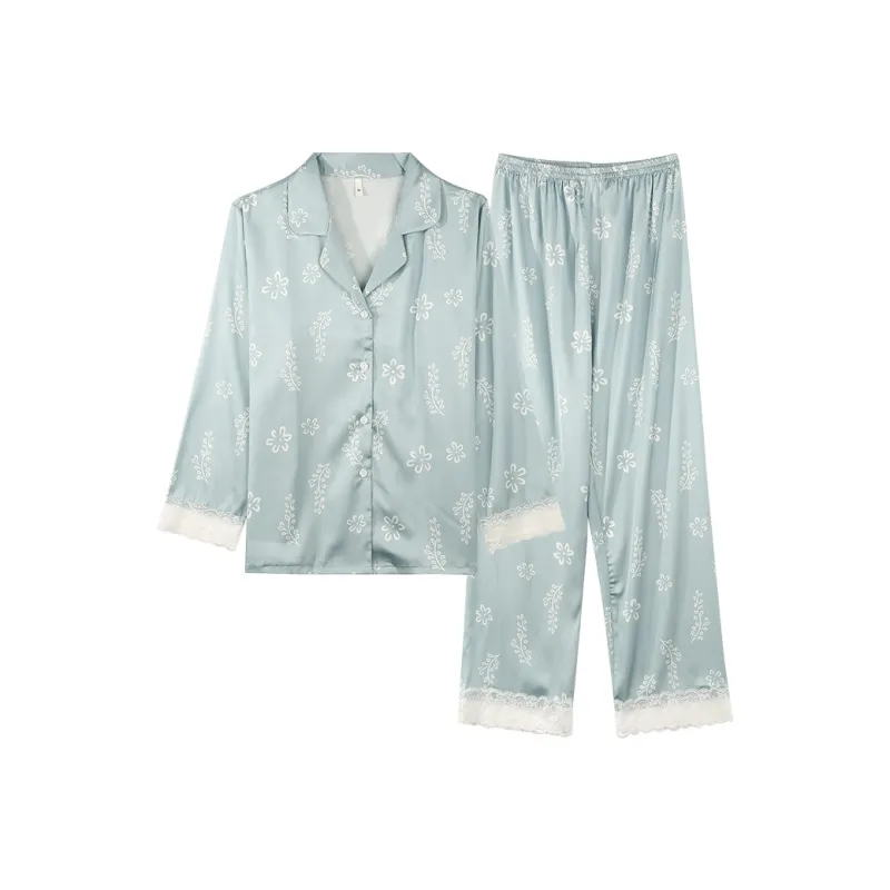 LoveEsteem Pajama Set Women's Gray Blue-0