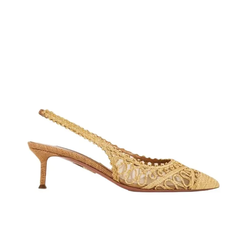 AQUAZZURA Kahlo Slim Heel High Heels 5cm Women's Light Umber-1