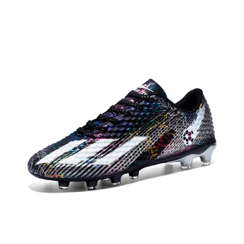 DOUBLE STAR 88 Breathable Lightweight Soccer Shoes Men's Black Silver-63