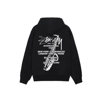Stussy BEAT SOUNDS ZIP HOODIE Sweatshirt Unisex Black