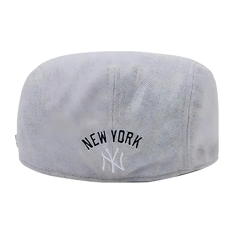 New Era Cotton Berets Unisex Gray White-2