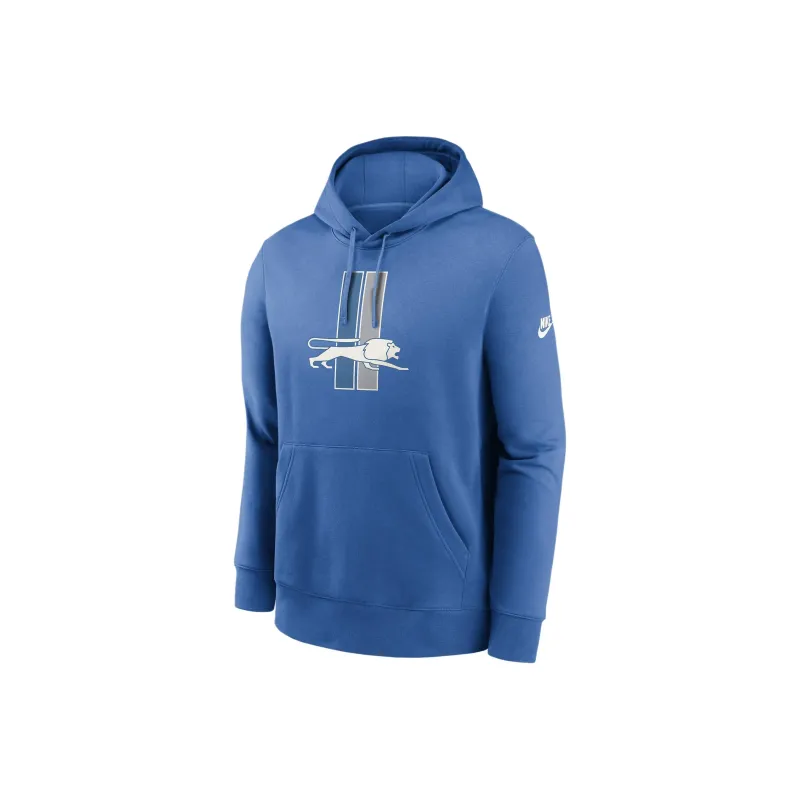 Nike Detroit Lions Rewind Club Logo Men's Nike Nfl Pullover Hoodie-0