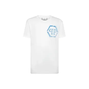 PHILIPP PLEIN Ss Hexagon print Cotton T shirt