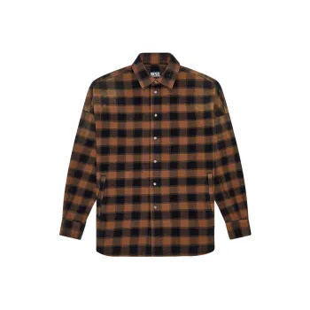 DIESEL Shirts Men Camel Brown