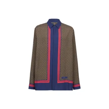 BALMAIN Monogram-scarf Print Shirt