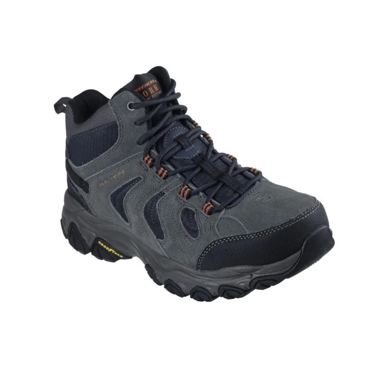 Skechers After Burn High Top Hiking Shoes Men's Charcoal Black-2