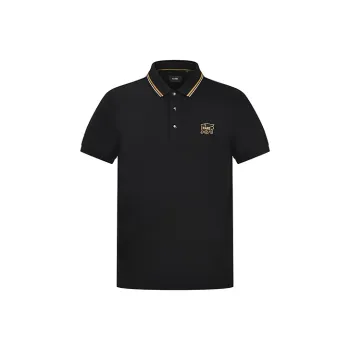 RARE Short Sleeved Polo Shirt Men's Black