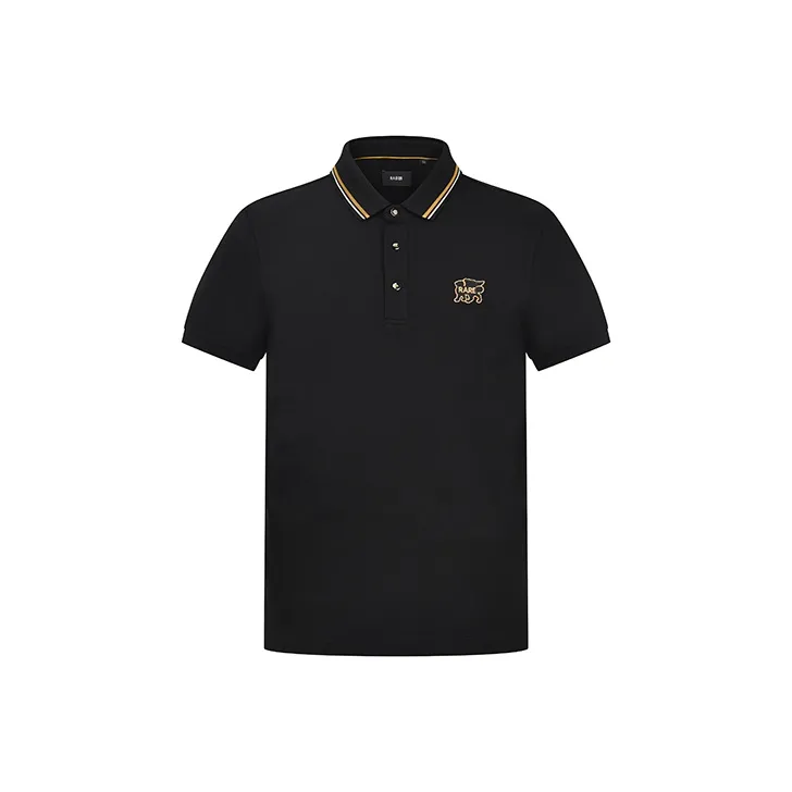 RARE Short Sleeved Polo Shirt Men's Black-0
