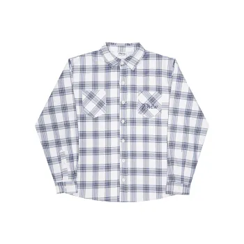 Phew Shirts Unisex Beige Yellow Dark Blue Plaid