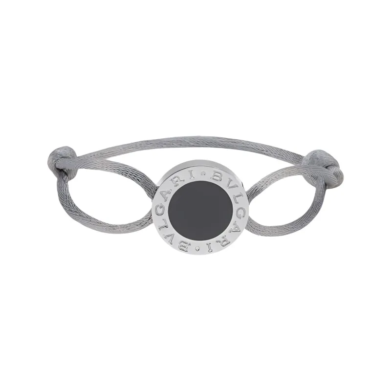 BVLGARI Metal Fabric Bangles Unisex Gray-0