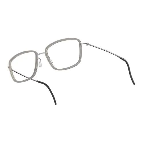 LINDBERG Subject To Official Website Irregular Shape Eyeglass Frames Unisex Gray