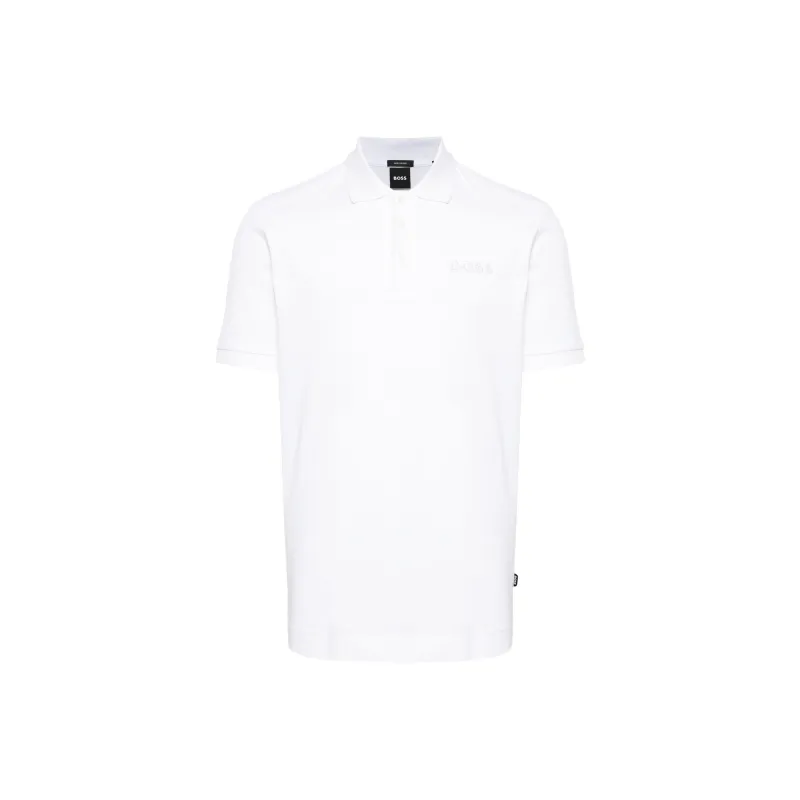 HUGO BOSS Logo Embroidered Short Sleeved Polo Shirt-0