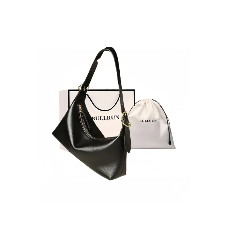 Bullrun Cow Leather Shoulder Bag Regular Women's Milkshake White/Midnight Black-3