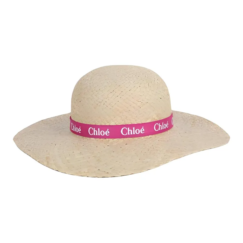Chloe Raffia Bucket Hats Kids' Beige-1