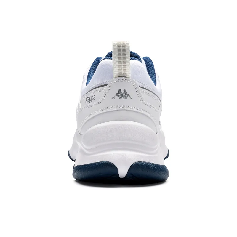 Kappa Proton No. 1 Back to Back Anti Slip Wear Resistant Low Top Chunky Sneakers Unisex White Blue-4