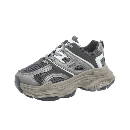 SHENGERLEIDE Abrasion Resistant Height Increasing Low Top Chunky Sneakers Women's