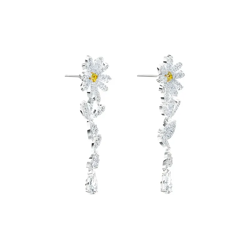 Swarovski Eternal Flower Earrings Women's Yellow-1