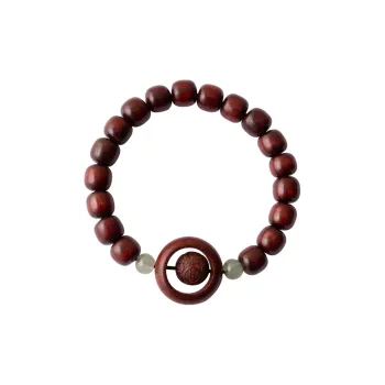 ZHOUDIWANG Bloodwood Wooden Bracelets Unisex