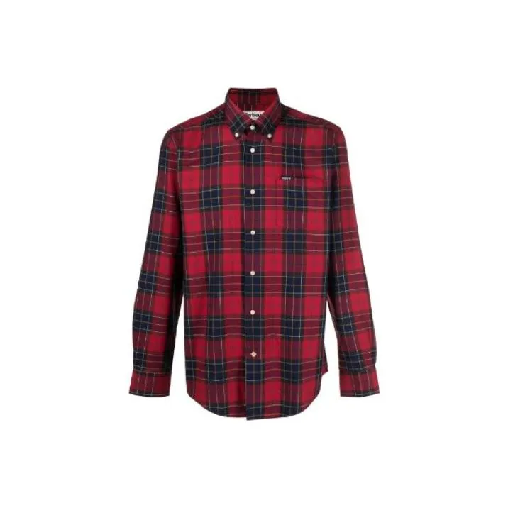 BARBOUR Checked Collared Long-Sleeve Shirt-0