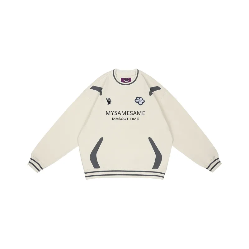 MYSAMESAME Sweatshirt Unisex Beige Yellow In Stock-0