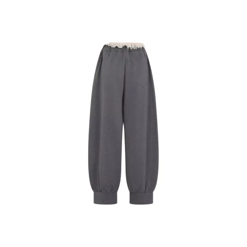 SIMONE ROCHA Exposed Frilly Brief Joggers 'Charcoal'-1