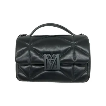 MCM Travia Visetos Cow Leather Satchel Bag Crossbody Bag Handbag Women's