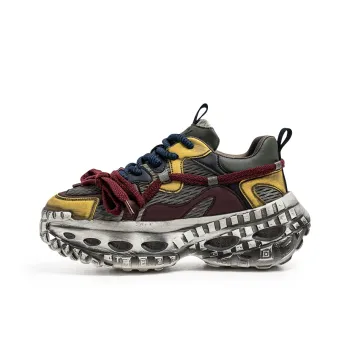 JANECO Slip Resistant, Abrasion Resistant, Breathable Low Top Chunky Sneakers Men's