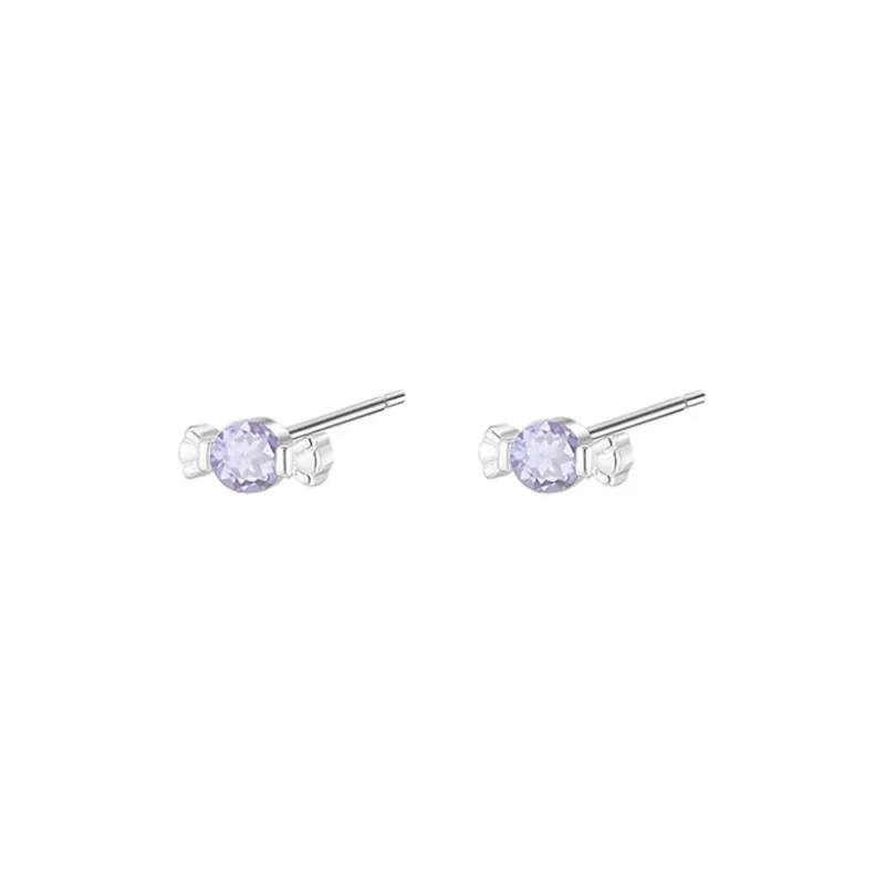 GUDUD S999 Fine Silver Stud Earrings Women's-0