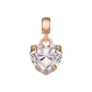 White Zircon Heart Pendant