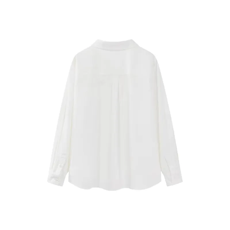 Mu Xiao Xin Shirt Women's Pure White Shirt-0