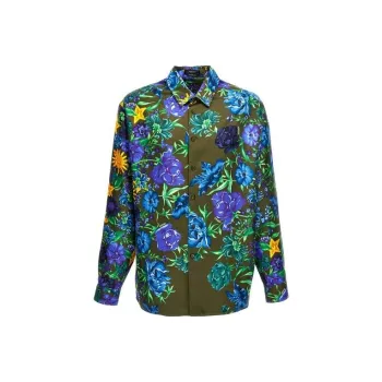 VERSACE Floral Printed Button-Up Shirt