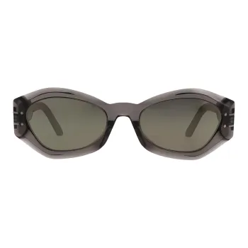 DIOR Acetate Irregular Shape Sunglasses Women's Gray