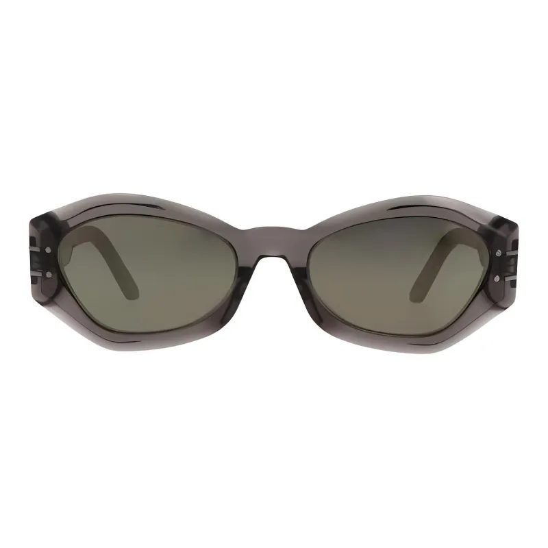 DIOR Acetate Irregular Shape Sunglasses Women's Gray-0
