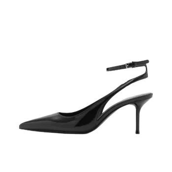 MANGO Party Slim Heel High Heels 7.5cm Women's Black