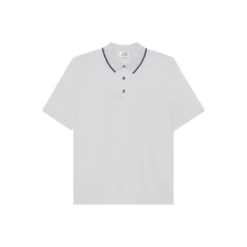 HERMES SS24 Polo Shirt Men's Misty White