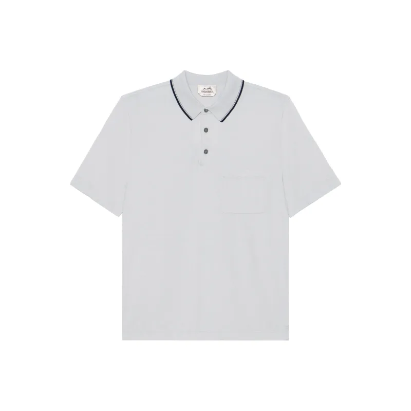 HERMES SS24 Polo Shirt Men's Misty White-0