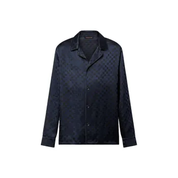 LOUIS VUITTON Long Sleeved Silk Blend Evening Overshirt