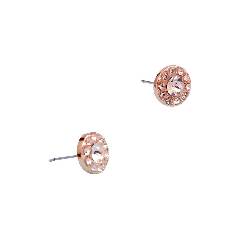 Givenchy Faux Crystal Stud Earrings Women's Rose Gold-4