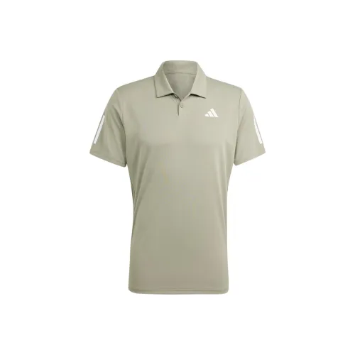 Adidas Club 3 Stripes Polo Shirt Polo Shirt Men's Egg Stone Silver Gray