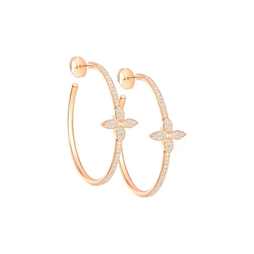 LOUIS VUITTON Idylle Blossom Hoops Pink Gold And Diamonds