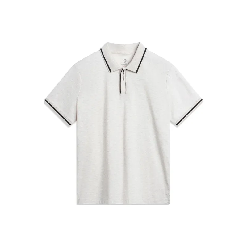 LiNing Polo Shirt Men's Heather Gray Tile Gray-0